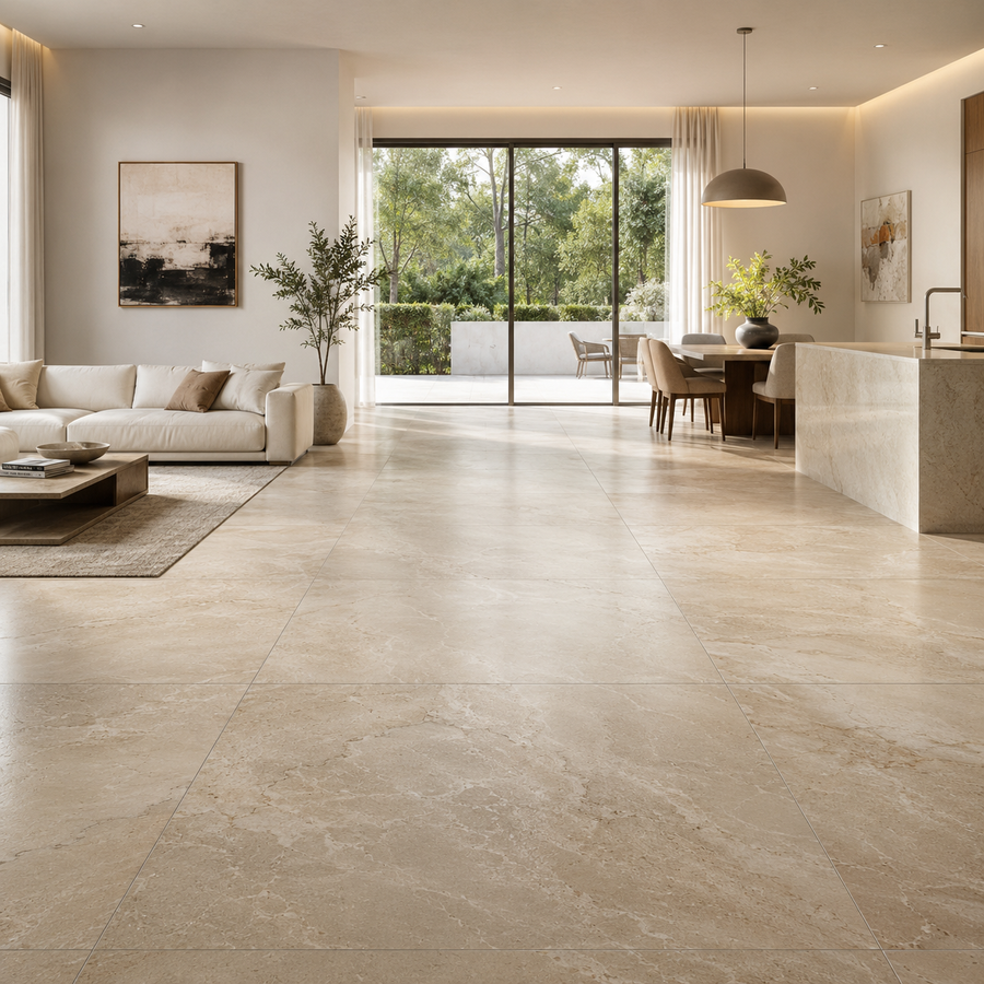 Large porcelain tile in a Newmarket home