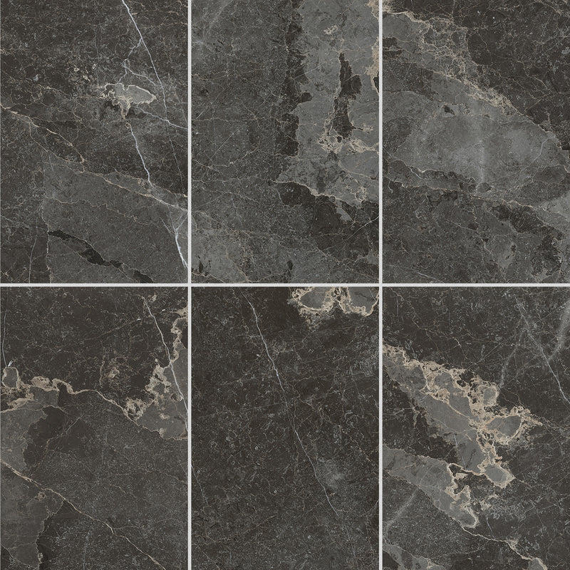 24x48 Galaxy Charm Black Porcelain Matte Tile