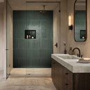 2x18 Flamenco Racing Green Glossy Porcelain Tile