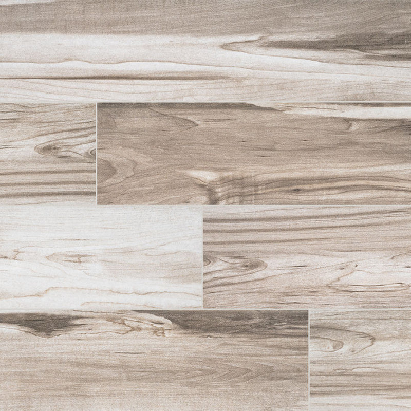6x24 Carolia Timber White Wood Look Matte Porcelain Tile