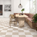 24x24 Calacatta Crema Checkered Matte Porcelain Tile