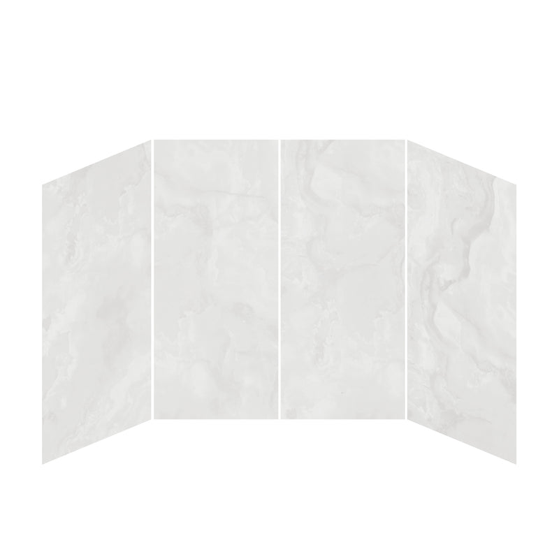 0.35"x32x72 Quebec Onyx Polished Porcelain Tub and Shower Panel (4 pcs per SET)