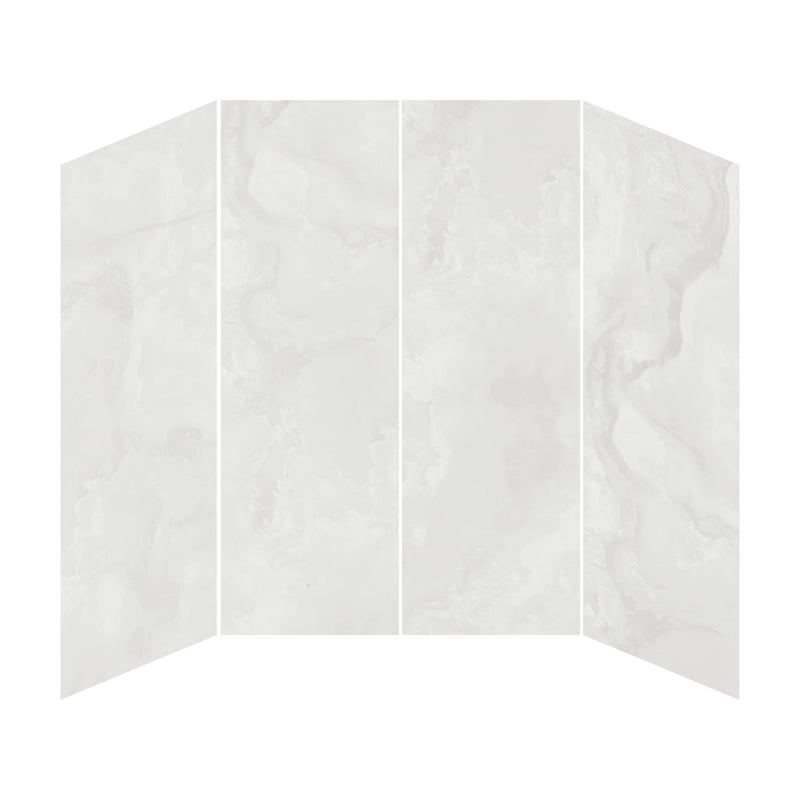 0.35"x32x96 Quebec Onyx Polished Porcelain Tub and Shower Panel (4 pcs per SET)