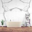 0.35"x32x96 Montblanc Statuario Polished Porcelain Tub and Shower Panel (4 pcs per SET)