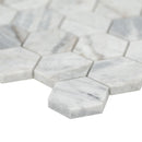 2" Capri Blue Hexagon Honed Marble Mosaic