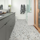 2" Capri Blue Hexagon Honed Marble Mosaic