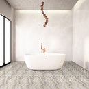 Angora Herringbone Polished Marble Mosaic