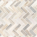 Angora Herringbone Polished Marble Mosaic