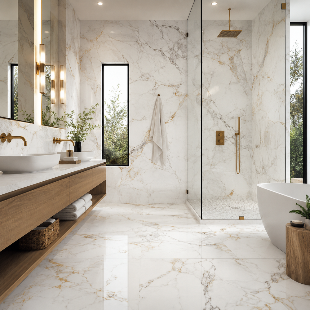 Marble-look tile for Ajax home renovations
