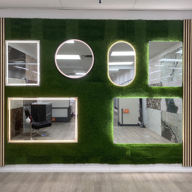 19.7"x31.5" Runway Oval Frameless Wall Mirror (Size WxH: 50x80cm)