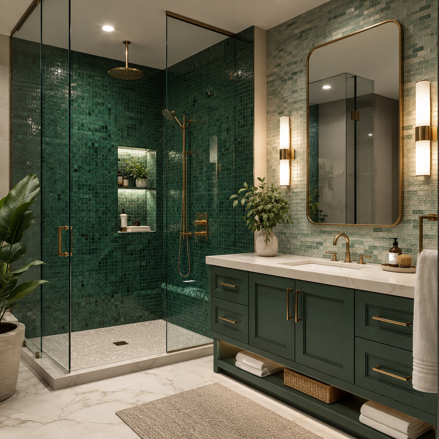 Mosaic tile in a Whitby shower or backsplash