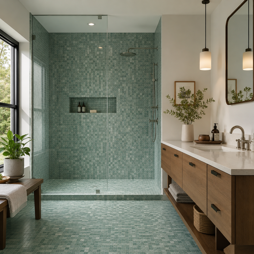Mosaic tile for a Burlington shower or backsplash