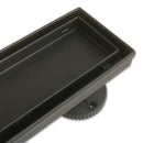 30" Stainless Steel Linear Shower Drain, Matte Black