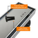 30" Stainless Steel Linear Shower Drain, Bright Clear Chrome