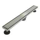 24" Stainless Steel Linear Shower Drain, Bright Clear Chrome
