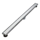 42" Stainless Steel Linear Shower Drain, Bright Clear Chrome