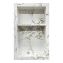 15x24 Shower Niche Calacatta Gold Engineered Stone