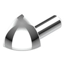 1/2"(12.5mm)x8' Mapei Protrim Rounded Corners Aluminum Bright  Silver Anodized Profile