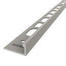 1/2"(12.5mm)x8' Mapei Proangle L Shaped Pewter Textured Coated Aluminum Profile