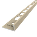 1/2"(12.5mm)x8' Mapei Proangle L Shaped Light Almond Textured Coated Aluminum Profile