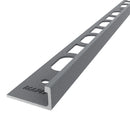 1/2"(12.5mm)x8' Mapei Proangle L Shaped Pearl Grey Textured Coated Aluminum Profile