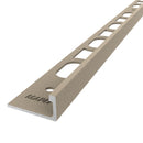 1/2"(12.5mm)x8' Mapei Proangle L Shaped Ivory Textured Coated Aluminum Profile