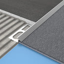 1/2"(12.5mm)x8' Mapei Pronivel C Aluminum Tile to Carpet Bright Silver Anodized Profile