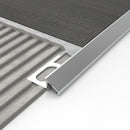 1/2"x12.5mmx8' Mapei Pronivel M Transition  Aluminum Silver Anodized Profile