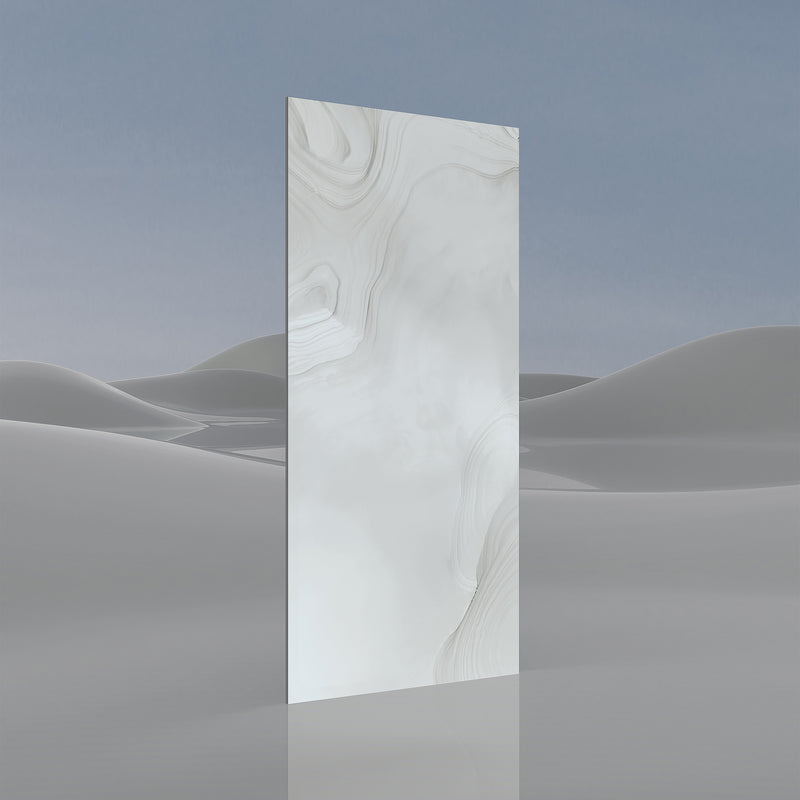 31x71 Fluid White Polished Porcelain Tile Final Sale