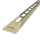 1/2"(12.5mm)x8' Mapei Proangle Aluminum Regular L Shaped Bright Gold Anodized Profile