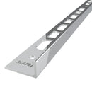 3/8"(10mm)x8' Mapei Proangle Aluminum Regular L Shaped Bright Silver Anodized Profile