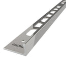 1/2"(12.5mm)x8' Mapei Proangle Aluminum Regular L Shaped Bright Titanium Anodized Profile
