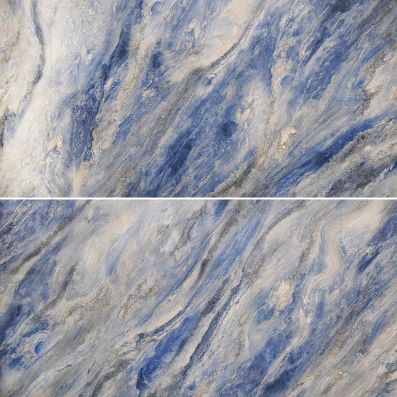 24x48 Artificial Blue Polished Porcelain Tile