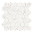 2" Majesto Ariel Bianco Hexagon Honed Colorsync Porcelain Mosaic
