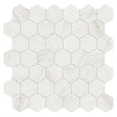 2" Majesto Calacatta Cremo Hexagon Honed Colorsync Porcelain Mosaic