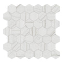 2" Majesto Bianco Stratura Hexagon Honed Colorsync Porcelain Mosaic