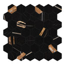 2" Majesto Sahara Noir Hexagon Honed Colorsync Porcelain Mosaic