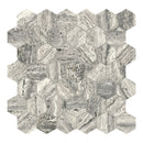 2" Majesto Travertino Titanium Hexagon Organic Matte Colorsync Porcelain Mosaic