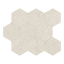 4" Lithoform Crosscut Dunes Hexagon Organic Matte Colorsync Porcelain Mosaic