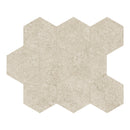 4" Lithoform Crosscut Coast Hexagon Organic Matte Colorsync Porcelain Mosaic
