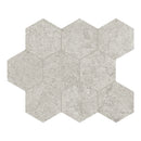 4" Lithoform Crosscut Twilight Hexagon Organic Matte Colorsync Porcelain Mosaic