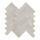 1.25x4 Anciano Grigio Herringbone Honed Marble Mosaic