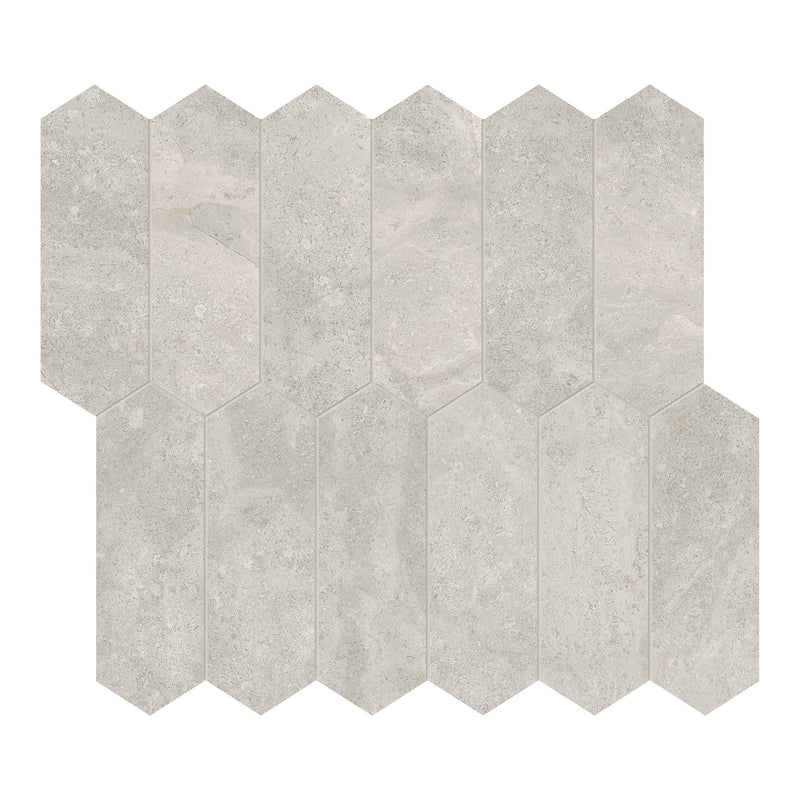 2x6 Anciano Grigio Picket Honed Marble Mosaic