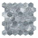 2X2 Hexagon Hydro Gray Brushed Marble Mosaic
