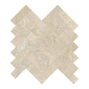 1.25x4 Impero Reale Herringbone Honed Marble Mosaic
