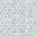 2X2 Hexagon Nimbus Gray Honed Marble Mosaic