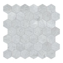 2X2 Hexagon Nimbus Gray Honed Marble Mosaic