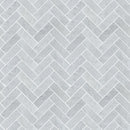 1.25X4 Herringbone Nimbus Gray Honed Marble Mosaic