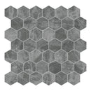 2x2 Hexagon Mystery Grey Brushed Marble Mosaic