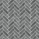 1.25X4 Herringbone Mystery Grey Brushed Marble Mosaic